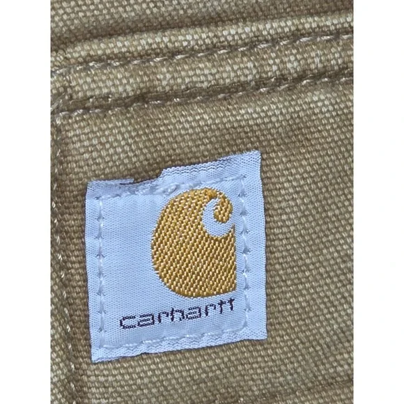 Carhartt Quilted Canvas Work Jacket Brown Corduroy Collar Mens XL - Picture 4 of 15